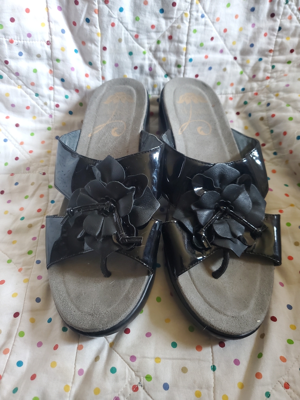 Dansko Black Floral Slide Sandals – Women